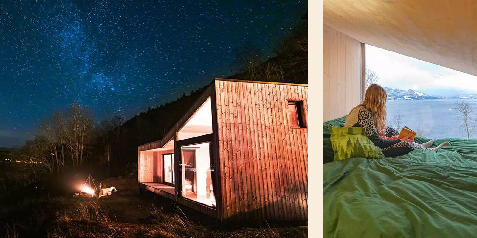 Book this wooden cabin that oerlooks a fjord in Norway